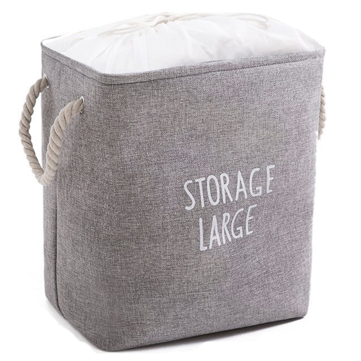 Cos de rufe pliabil, WAYA, Bumbac canvas, 18 l, Gri