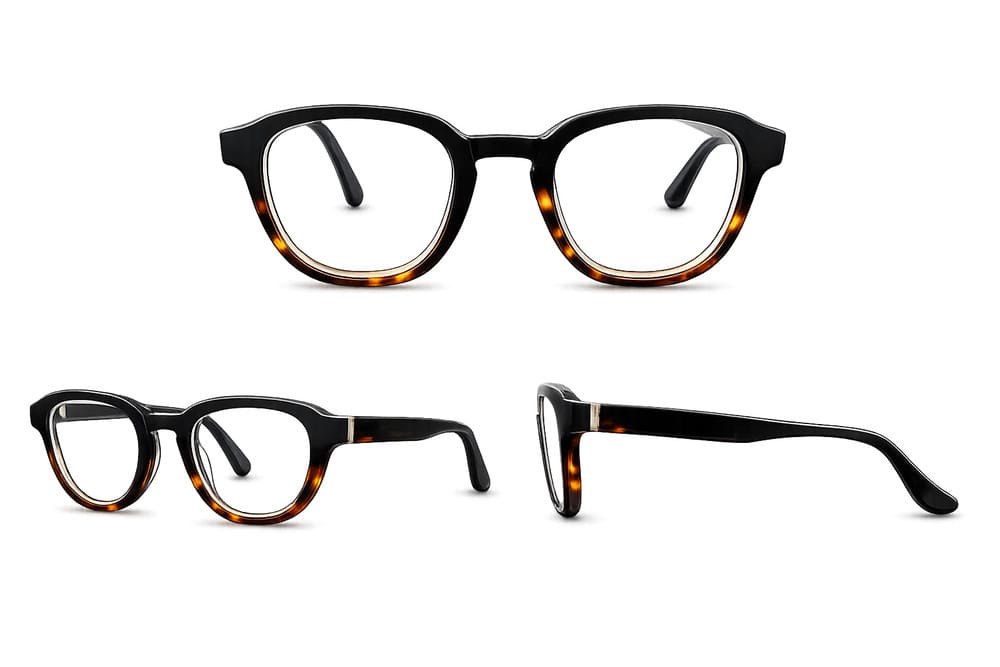Ochelari pentru claritate la citit oval Narcis Style - Negru cu maro Imagine principală a produsului
