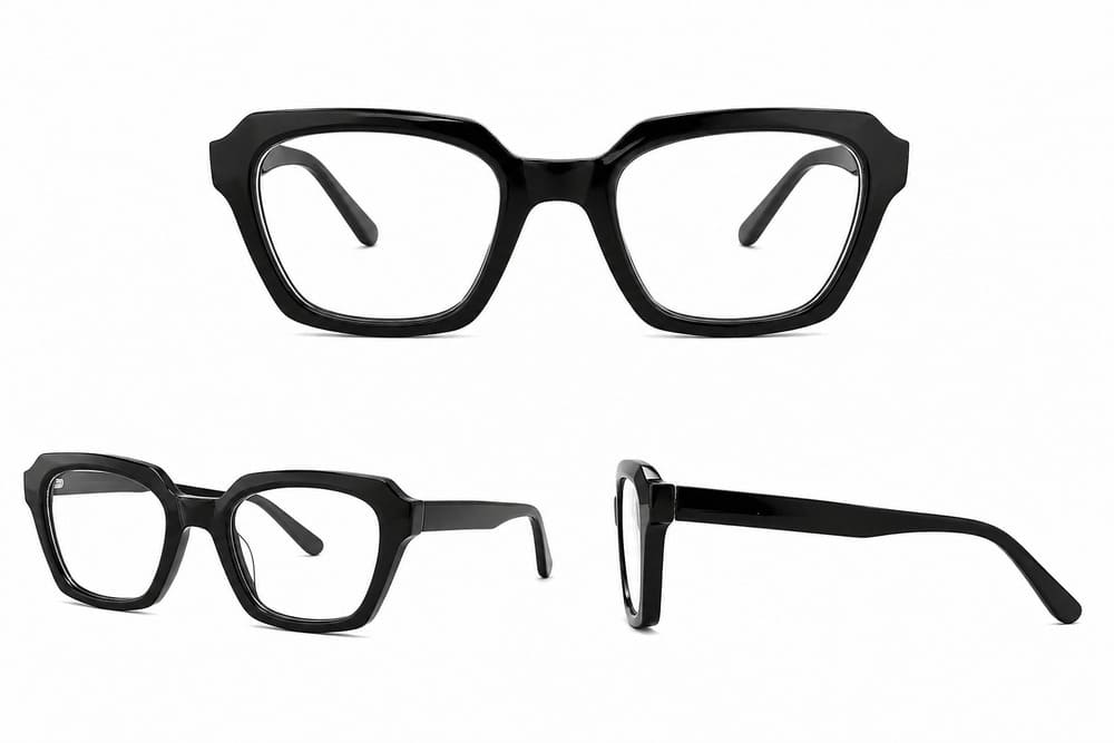 Ochelari pentru claritate la citit trapez Narcis Style - Negru Imagine principală a produsului