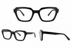 Ochelari pentru claritate la citit trapez Narcis Style - Negru