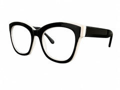 Ochelari pentru claritate la citit rotuzi Narcis Style - Negru cu alb