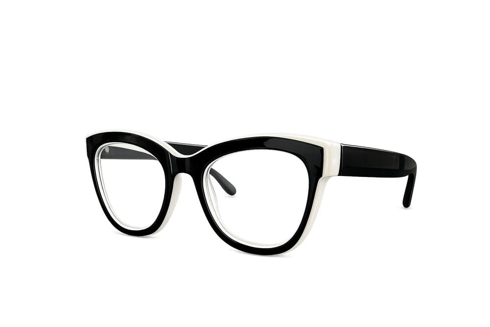 Ochelari pentru claritate la citit rotuzi Narcis Style - Negru cu alb