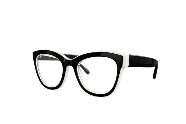 Ochelari pentru claritate la citit rotuzi Narcis Style - Negru cu alb