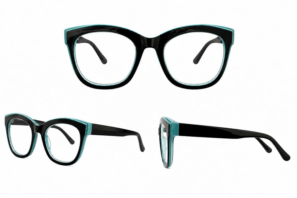 Ochelari pentru claritate la citit rotuzi Narcis Style - Negru cu bleu Imagine principală a produsului