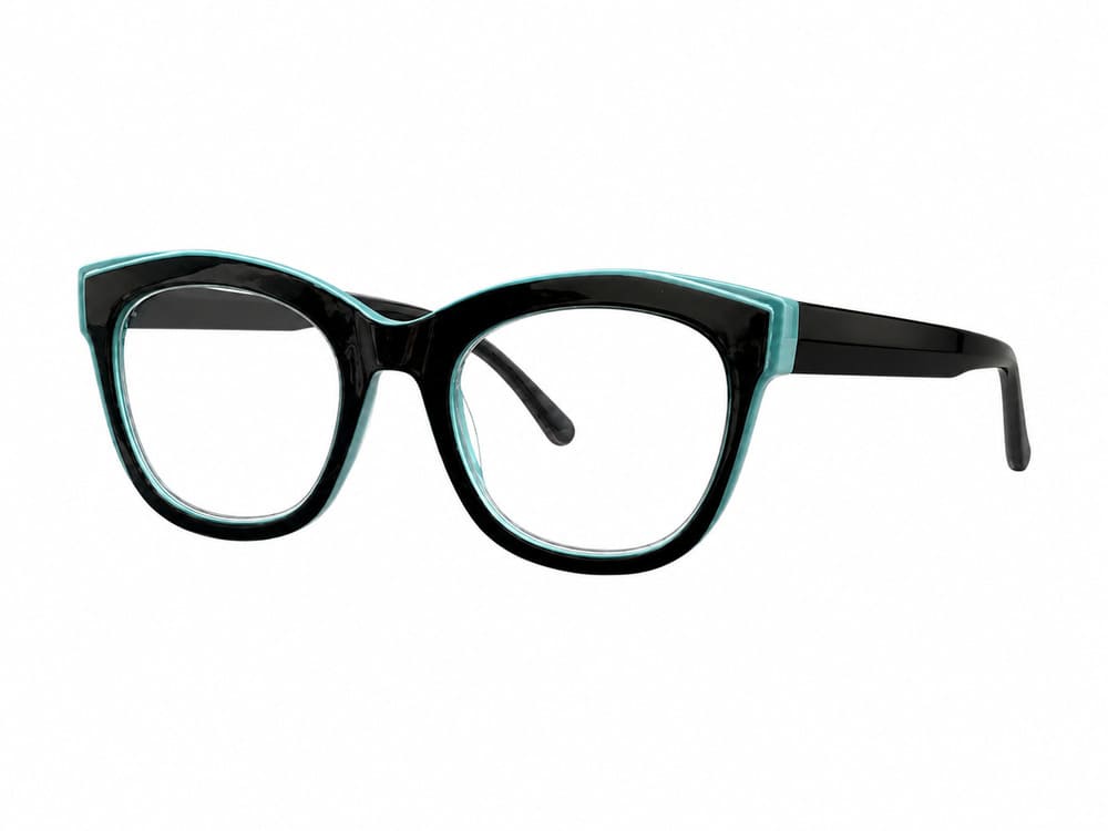 Ochelari pentru claritate la citit rotuzi Narcis Style - Negru cu bleu Imagine secundară a produsului