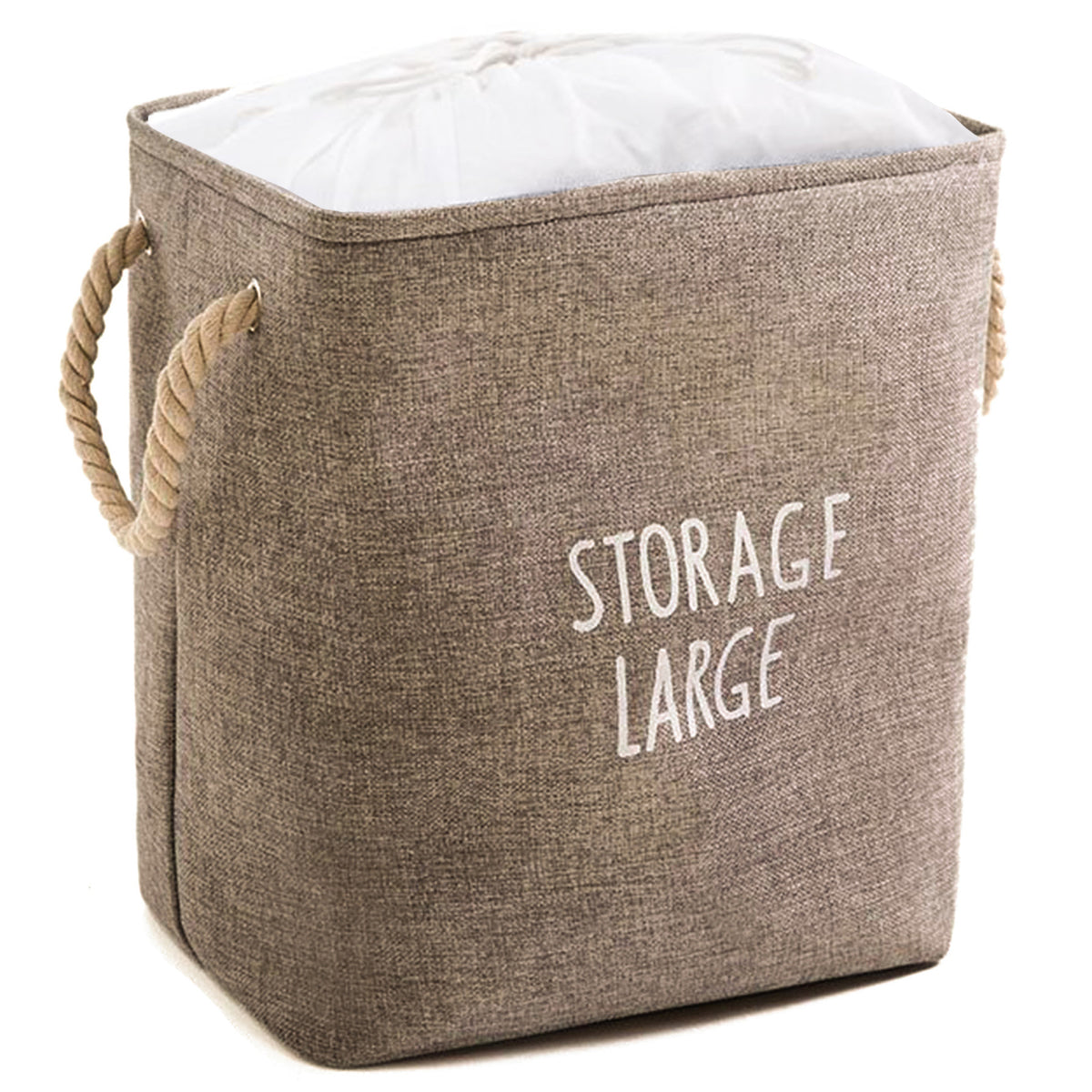 Cos de rufe pliabil, WAYA, Bumbac canvas, 18 l, Maro