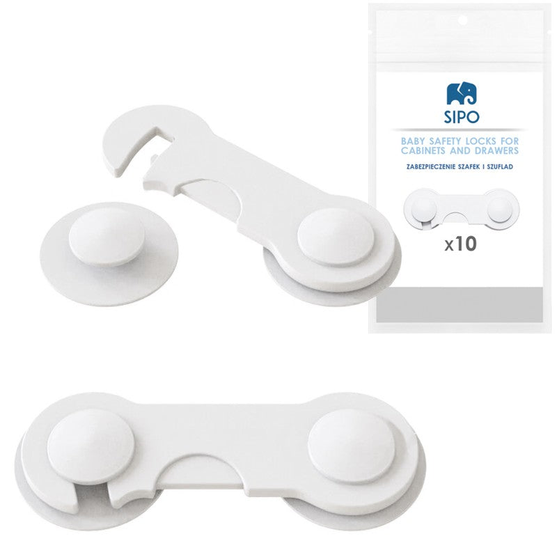 SIPO Curea incuietoare plastic pt. dulapuri si sertare x 10 buc - SBS-215