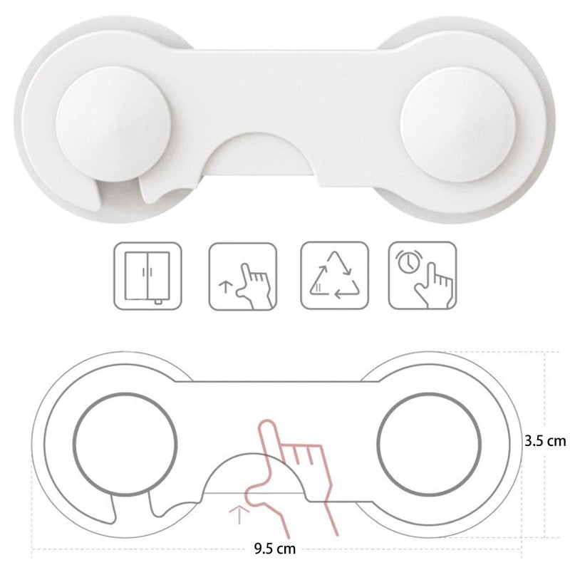 SIPO Curea incuietoare plastic pt. dulapuri si sertare x 10 buc - SBS-215