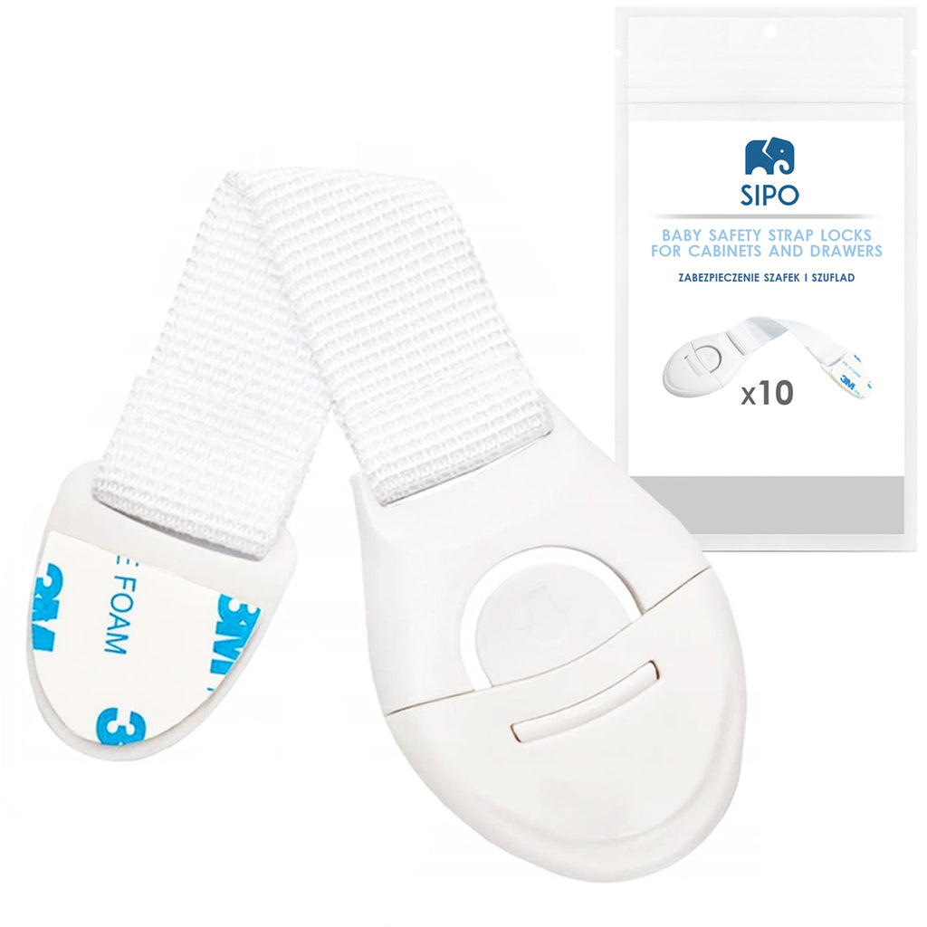 SIPO Curea incuietoare textil pt. dulapuri si sertare x 10 buc - SBS-216
