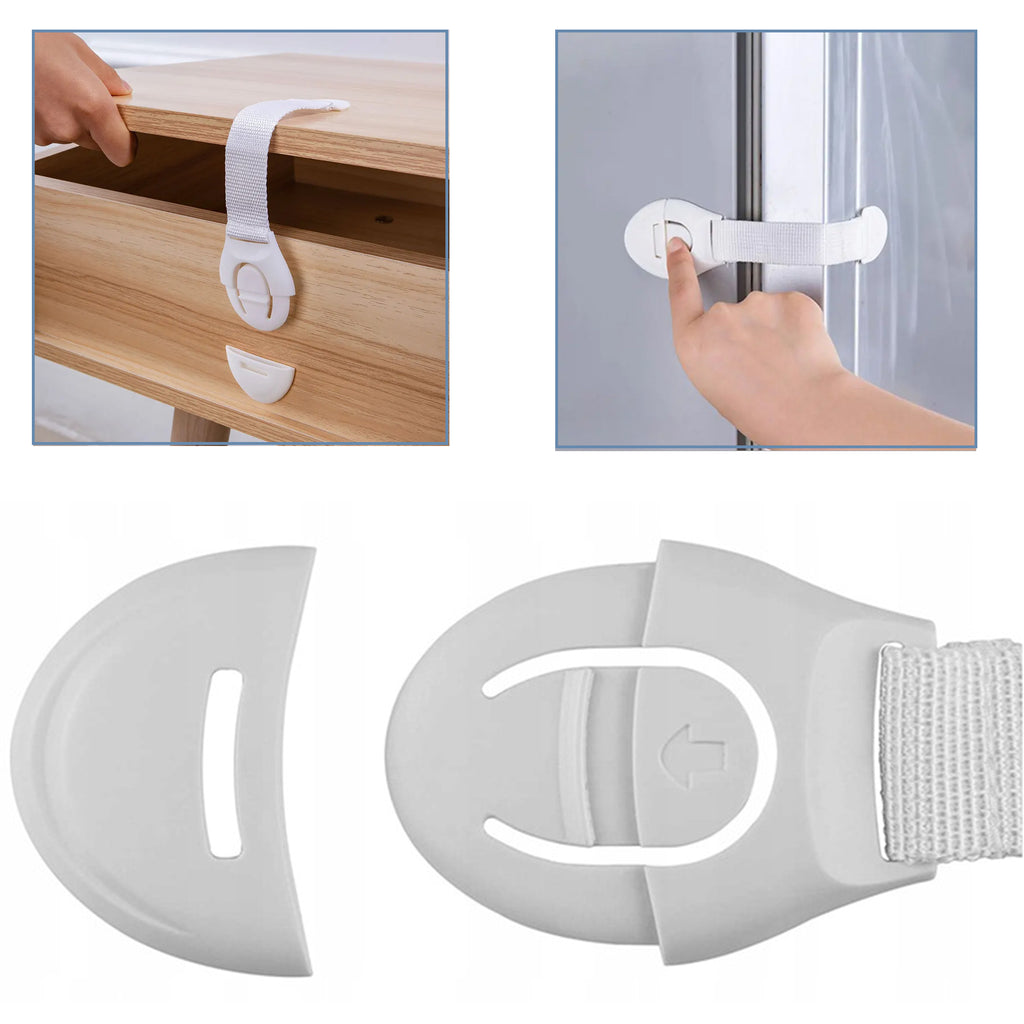 SIPO Curea incuietoare textil pt. dulapuri si sertare x 10 buc - SBS-216