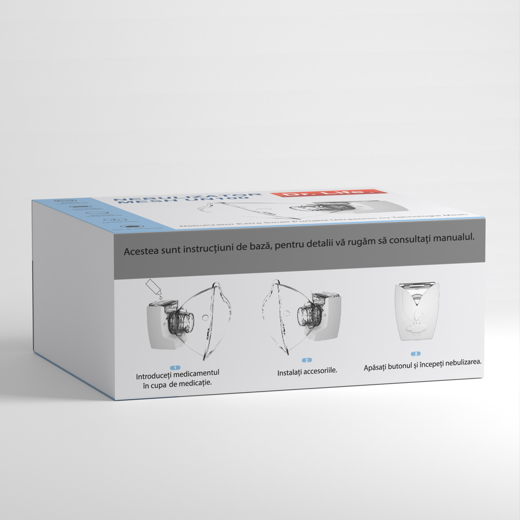 Dr. Life Nebulizator Extra Small Portabil Ultrasonic cu Tehnologie Mesh
