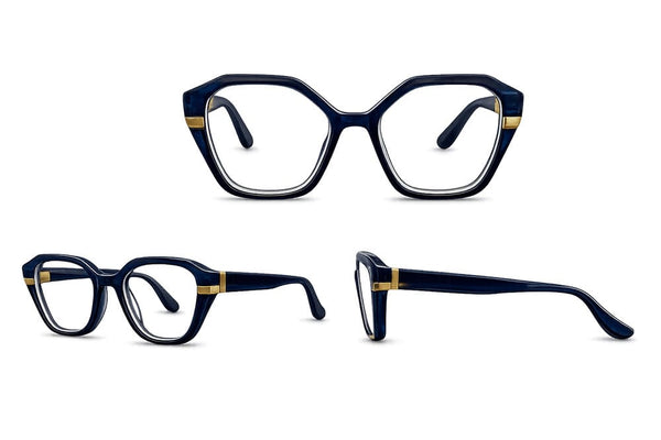 Ochelari pentru claritate la citit hexagon Narcis Style - Negru