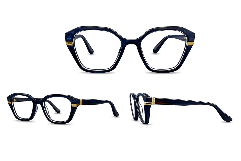 Ochelari pentru claritate la citit hexagon Narcis Style - Negru