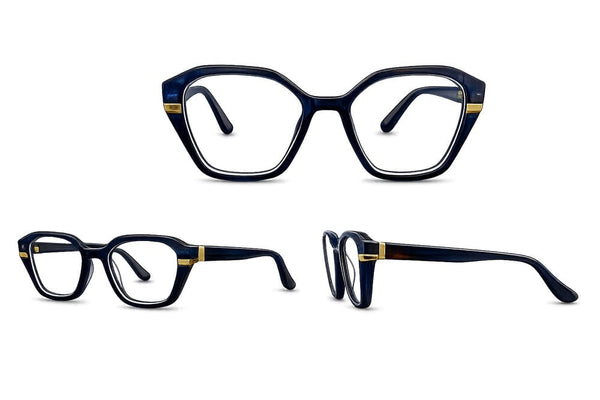 Ochelari pentru claritate la citit hexagon Narcis Style - Negru