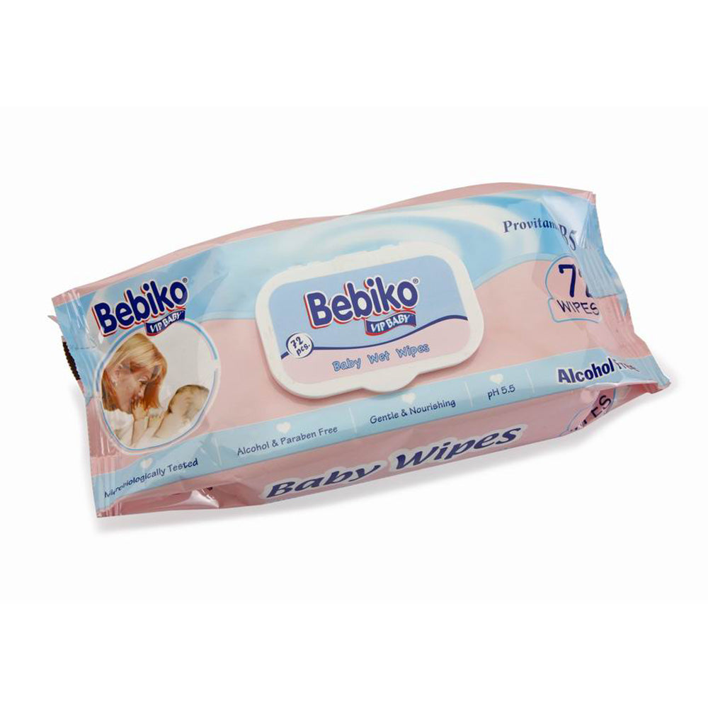 Bebiko Servetele umede roz cu capac, 72 buc Imagine principală a produsului