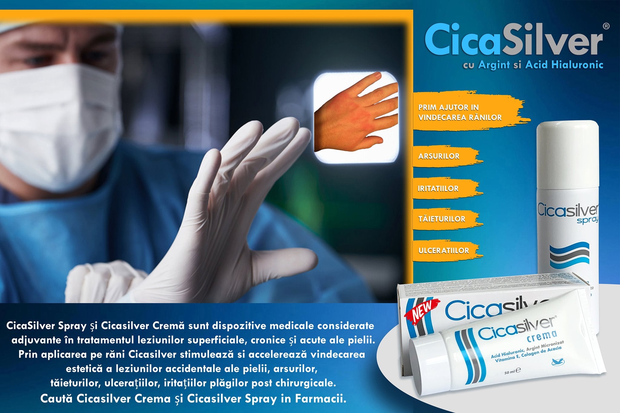 CicaSilver® crema, tub 50ml Imagine secundară a produsului