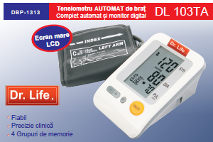 Dr. Life Tensiometru pentru brat cu adaptor DL103TA Imagine principală a produsului