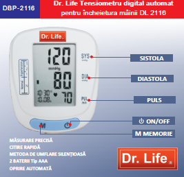 Dr. Life Tensiometru pentru incheietura mainii DL2116 Imagine secundară a produsului