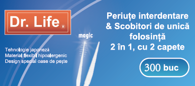 Dr. Life Periute interdentare scobitori de unică folosință cu două capete 300 buc