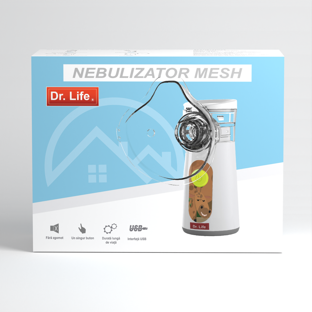 Dr. Life Mini Nebulizator Portabil Ultrasonic cu Tehnologie Mesh