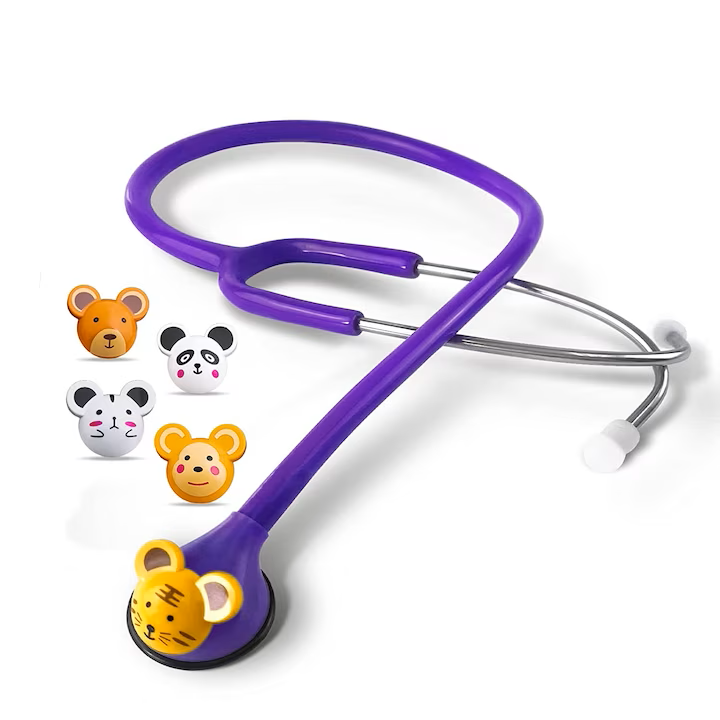 Dr. Life Stetoscop pediatric cu cap unic, animalute Imagine principală a produsului