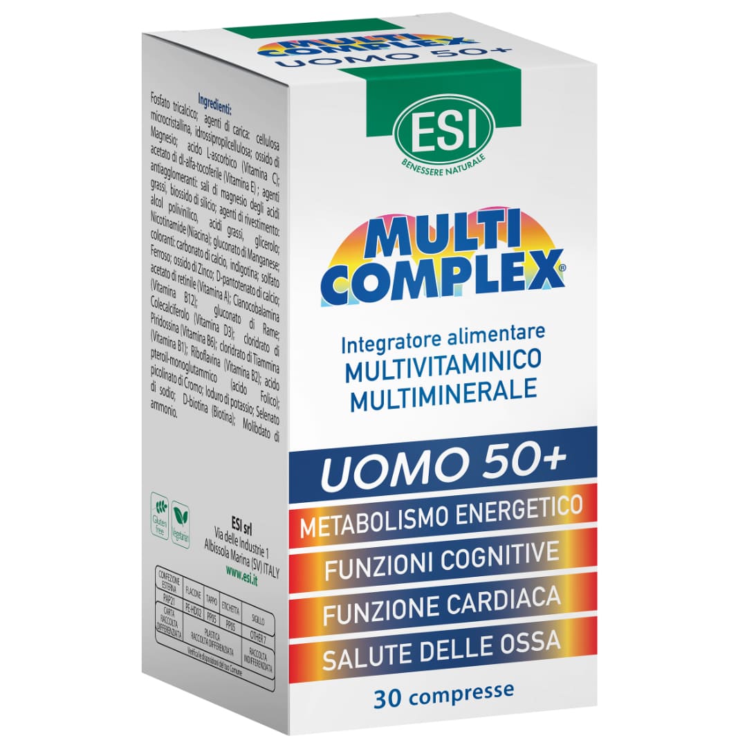 ESI Multicomplex Barbati +50 Multivitamine si Multiminerale, 30cp Imagine principală a produsului
