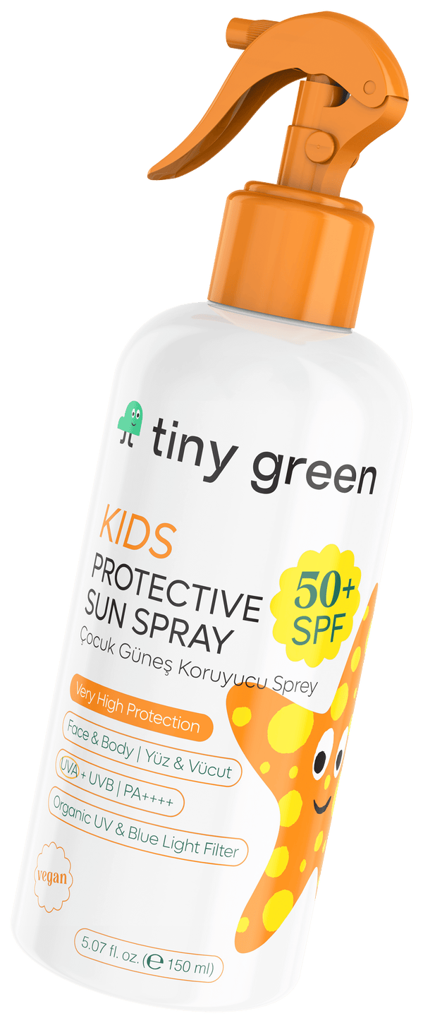 Tiny Green Spray de protecție solară pentru copii, 50+ SPF, vegană, 150 ml
