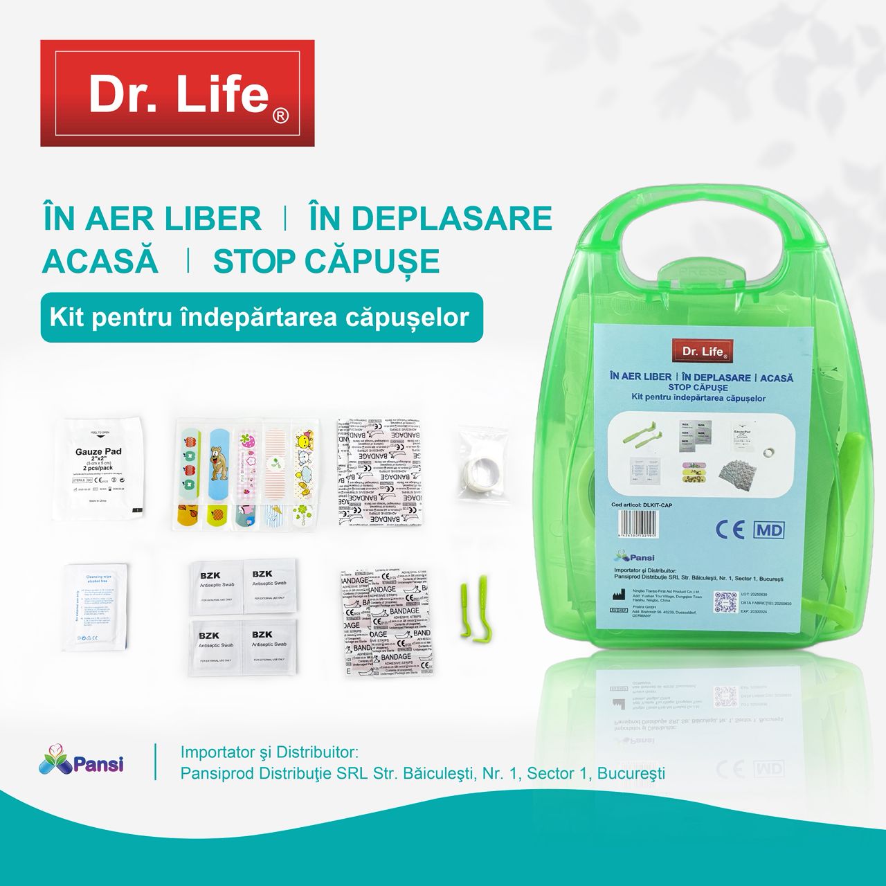 DR. LIFE KIT STOP CĂPUȘE – Kit pentru îndepărtarea căpușelor Imagine principală a produsului
