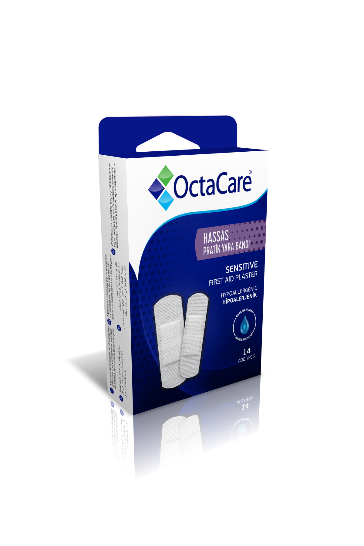 OctaCare Plasturi prim ajutor sensitivi 19/25mm*72mm (14 amb.)