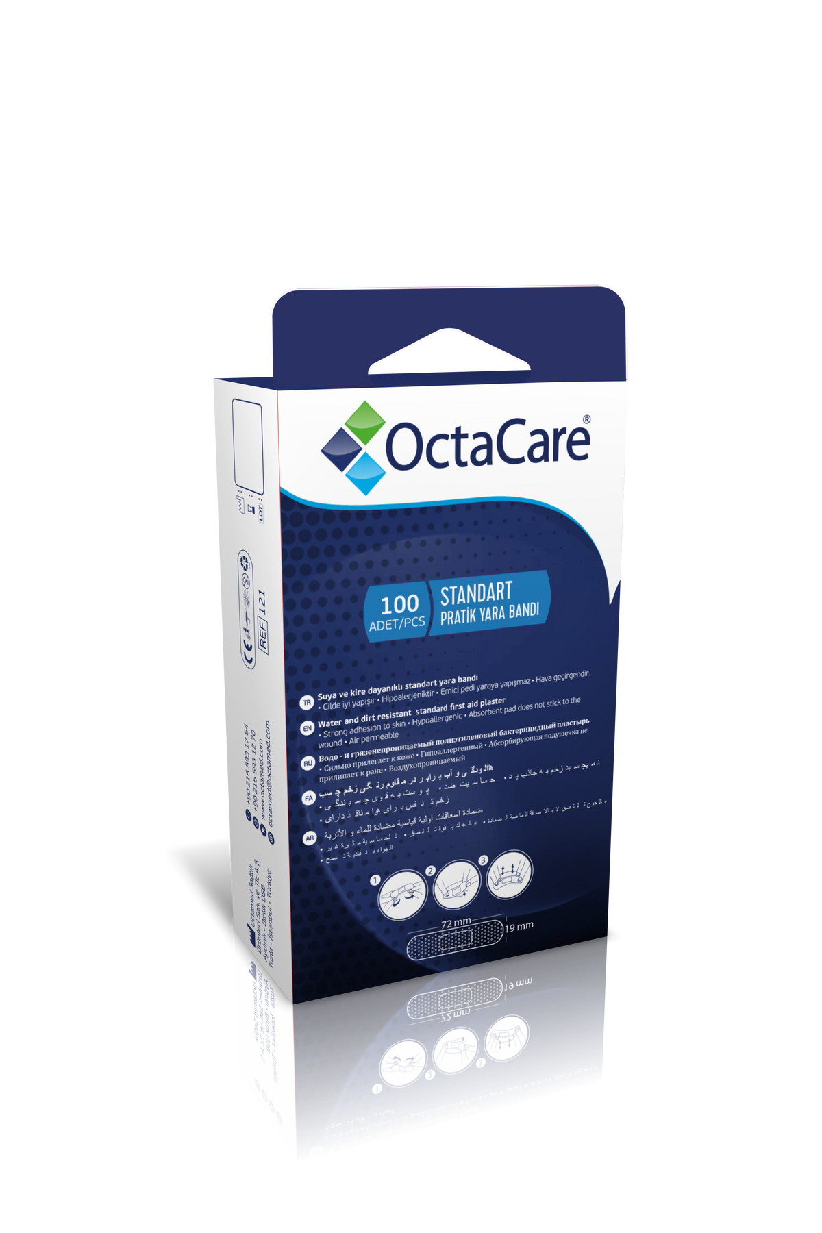 OctaCare Plasturi prim ajutor suport textil 19mm*72mm (20 amb.)