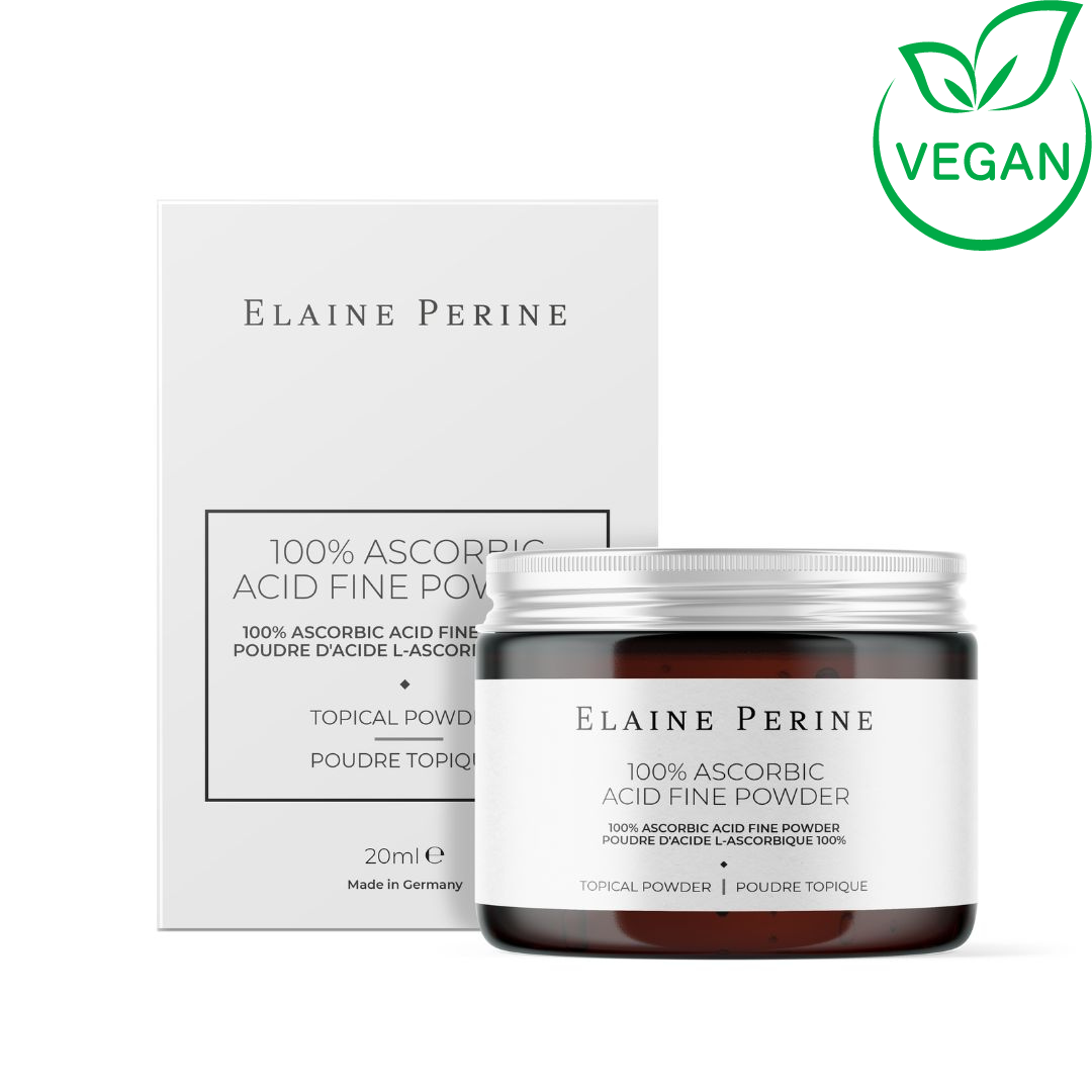 Elaine Perine Pudra pura de vitamina C 100%, 20 g, Ascorbic Acid Fine Powder Imagine principală a produsului
