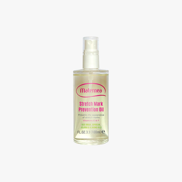 Maternea Spray ulei de prevenire a vergeturilor cu Vit E si F - Rice Bran, Soybean, Jojoba & Almons Oils, 100ml
