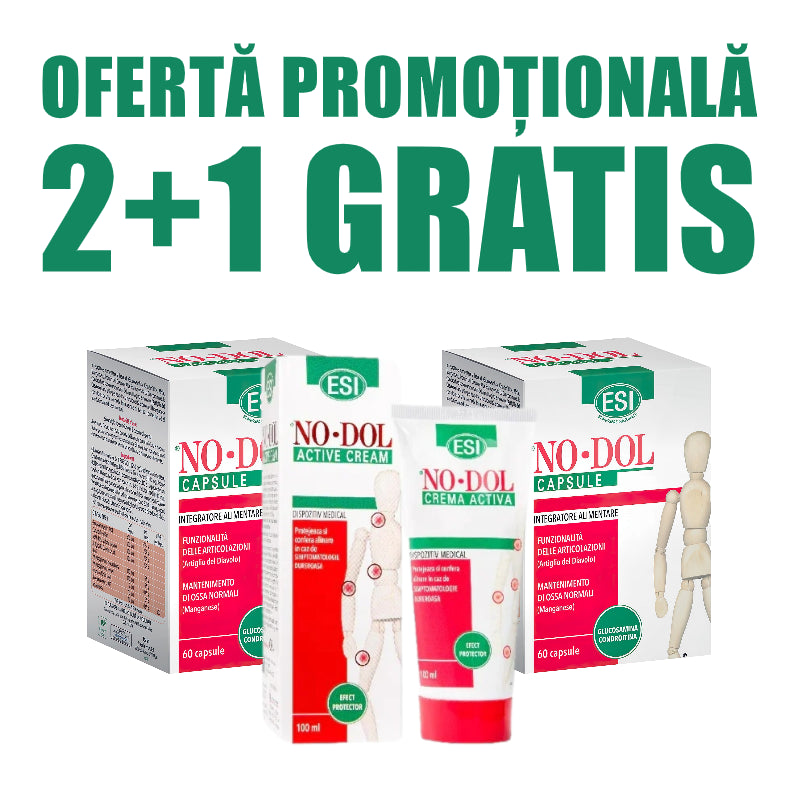 Pachet ESI Activ: 2 + 1 No Dol Capsule si No Dol Crema Activa Reducere