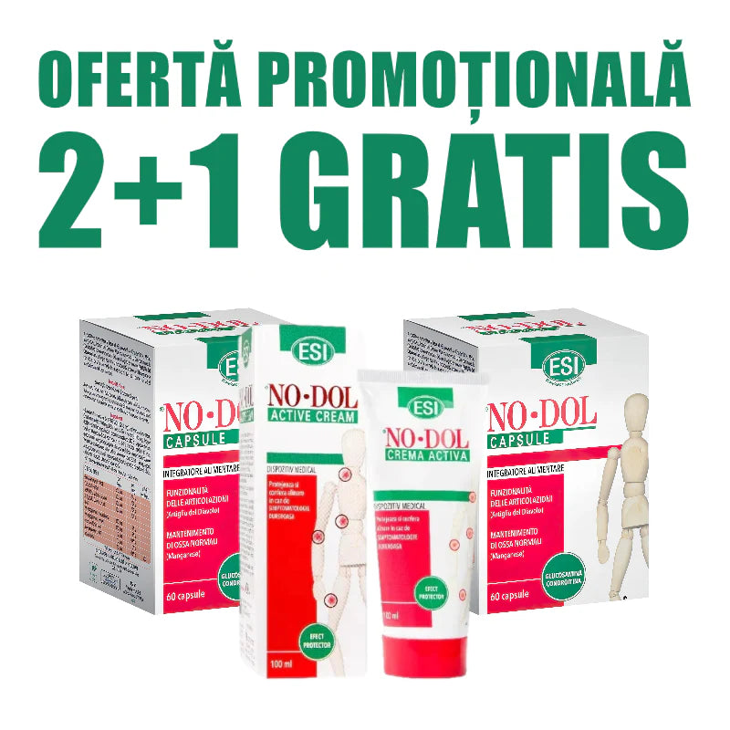 ESI Pachet Activ: 2 + 1 No Dol Capsule si No Dol Crema Activa - Reducere 20%