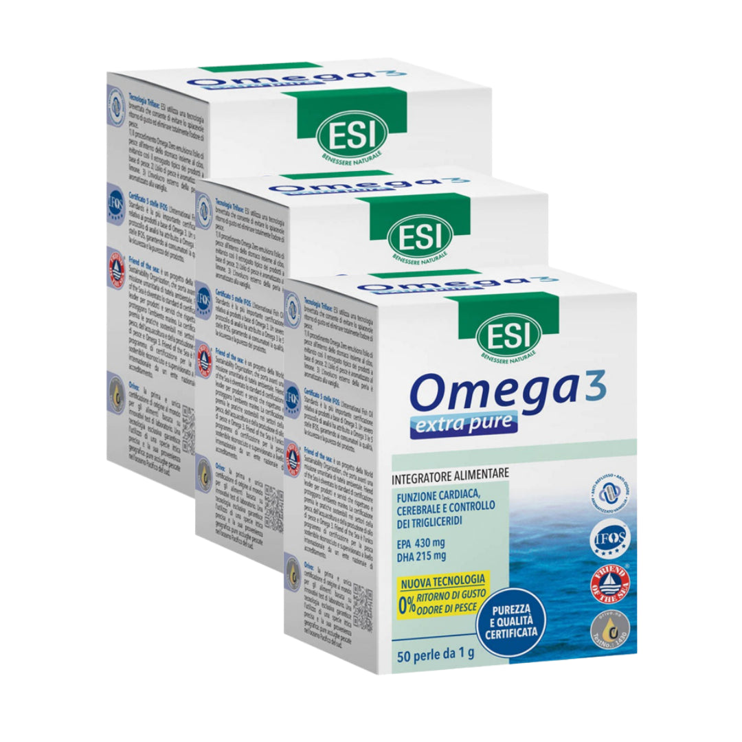 ESI Pachet Esential: Omega 3 Extra Pure x 50 capsule - Ofertă Specială 3 Cutii Reducere 20%