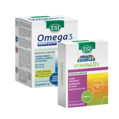 ESI Pachet Vitalitate: Omega 3 Extra Pure x 50 capsule si Vitamina D3 2000 UI