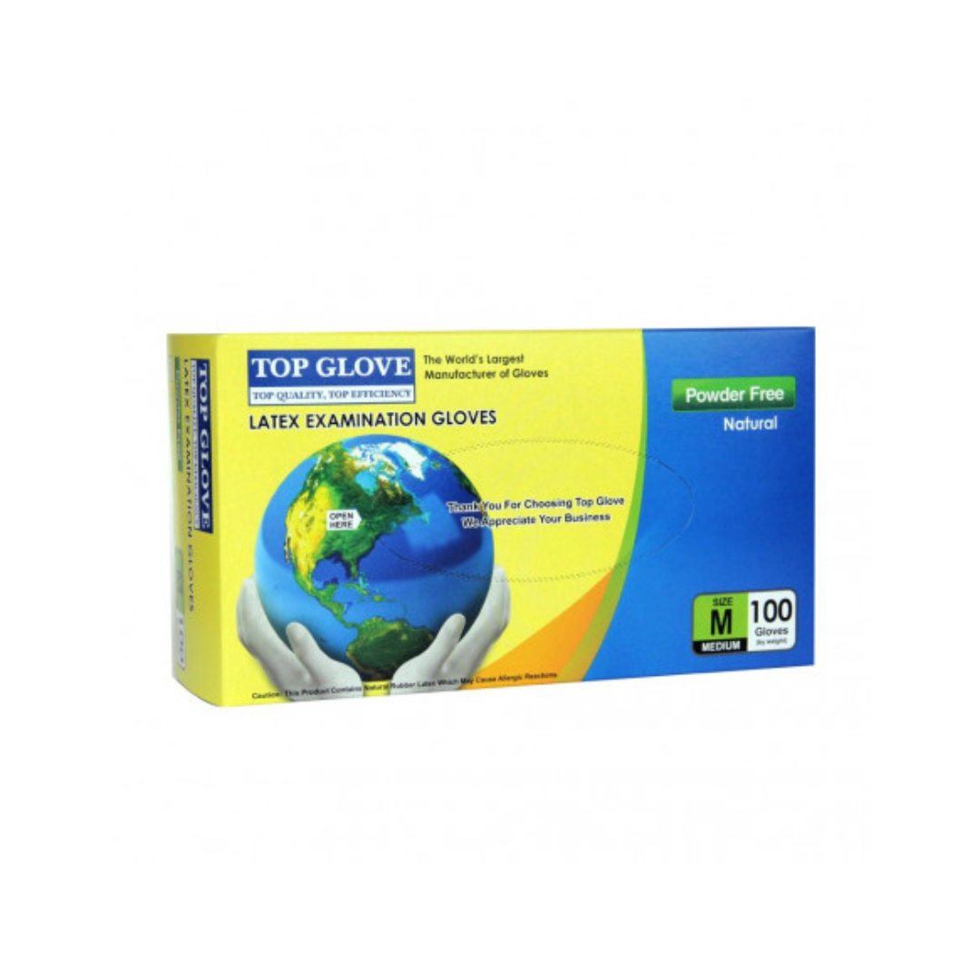 Top Glove Manusi examinare latex alb nepudrate, marimea M Imagine principală a produsului