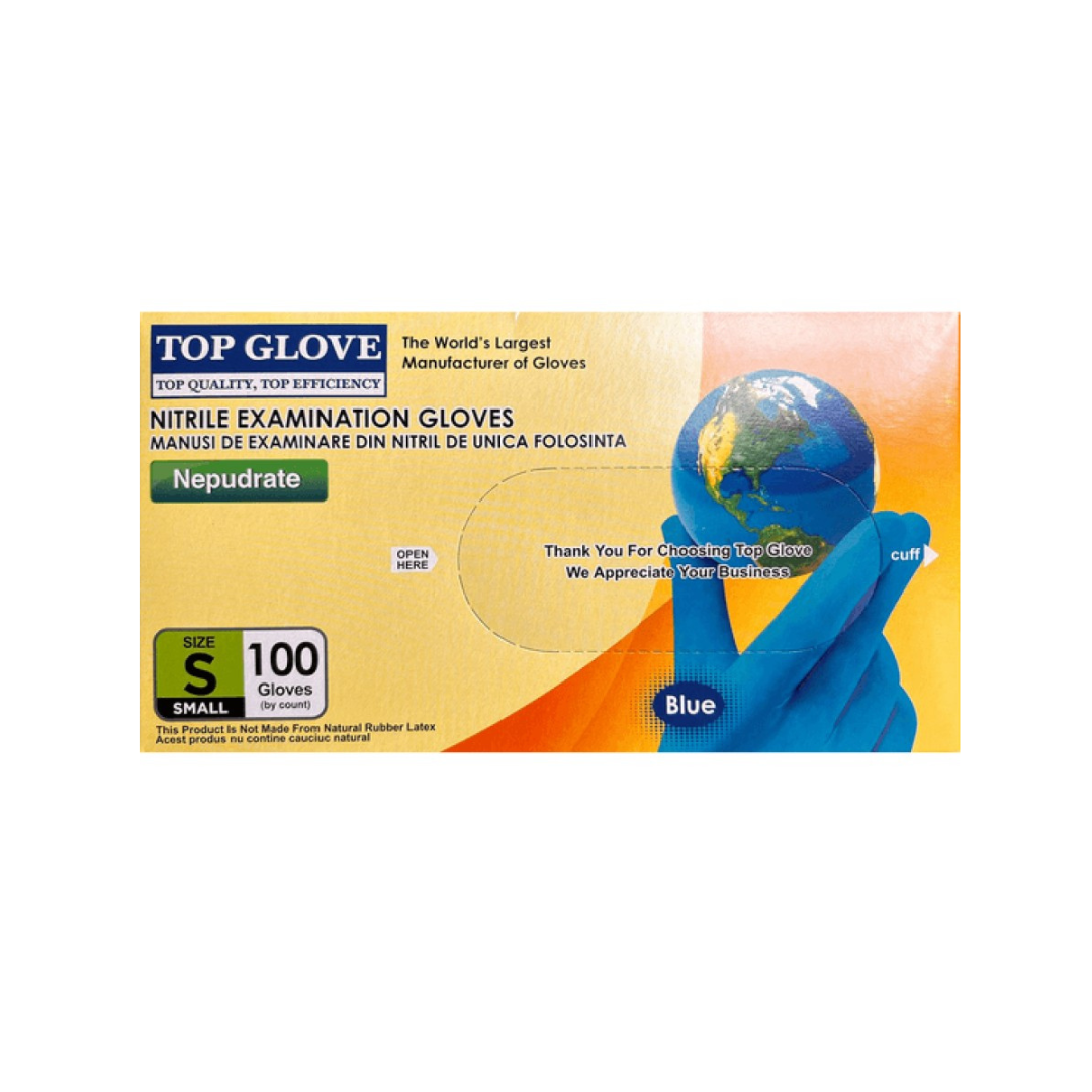 Top Glove Manusi examinare S nitril albastru nepudrate Imagine principală a produsului