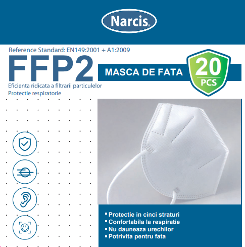 Narcis Masca de protectie fata FFP2 (20 buc)