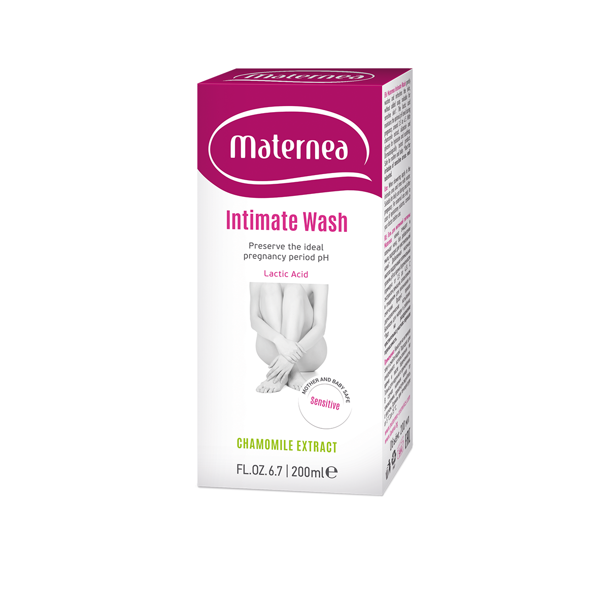 Maternea Gel pentru spalare intima cu acid lactic - Chamomile Extract, 200ml