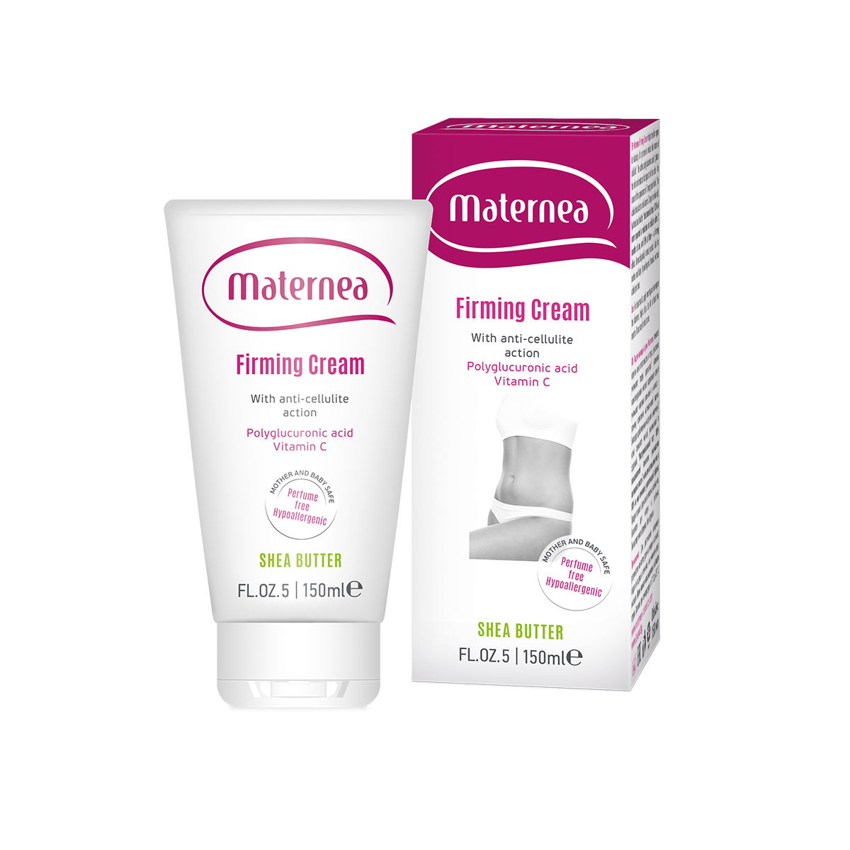 Maternea Crema pentru fermitate corp si anticelulita cu Vit C & Shea Butter Imagine secundară a produsului