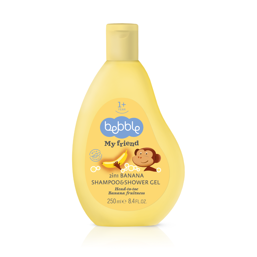 Bebble My Friend Sampon si gel 2 in 1 banana, 250ml Imagine principală a produsului