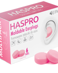 Haspro Set 12 dopuri de urechi, Silicon, Reutilizabil, Hipoalergic - roz