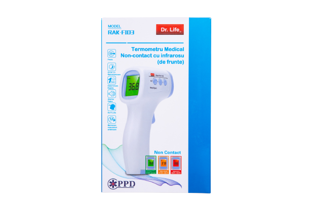 Dr. Life Termometru Medical Non-Contact cu infrarosu (de frunte) RAK-FI03 Imagine secundară a produsului