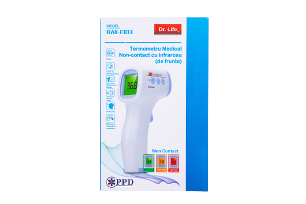 Dr. Life Termometru Medical Non-Contact cu infrarosu (de frunte) RAK-FI03