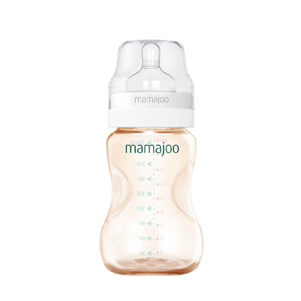 mamajoo Biberon Gold 250 ml & tetina silicon anti-colici nr.2 - M