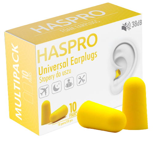Haspro Set 20 dopuri de urechi Multi10, galben