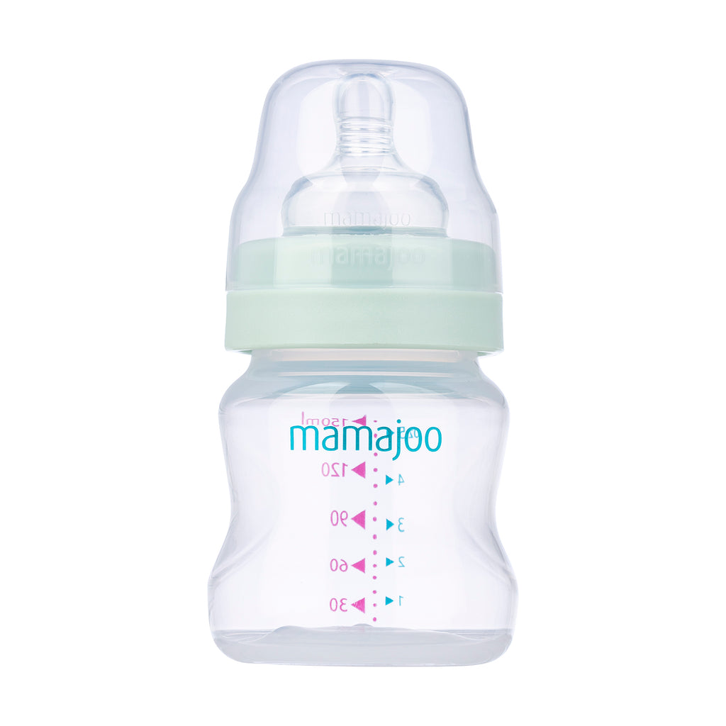 mamajoo Mini set cadou verde praf, Biberon 150ml, Suzeta si cutie de depozitare