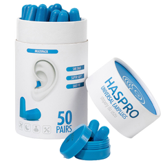Haspro Set 50 perechi dopuri de urechi, TUBE50, albastru