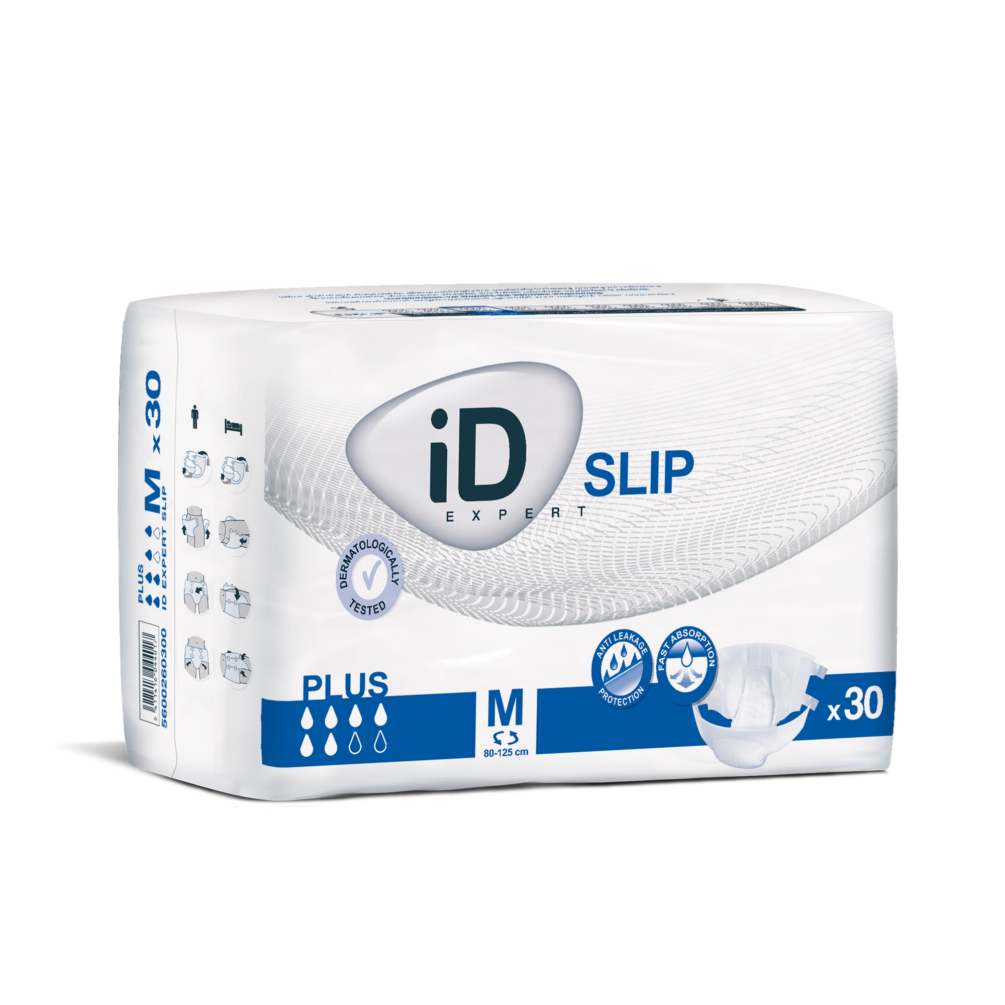 iD Expert  Scutece incontinenta plus cotton, masura M (30 buc / amb.)